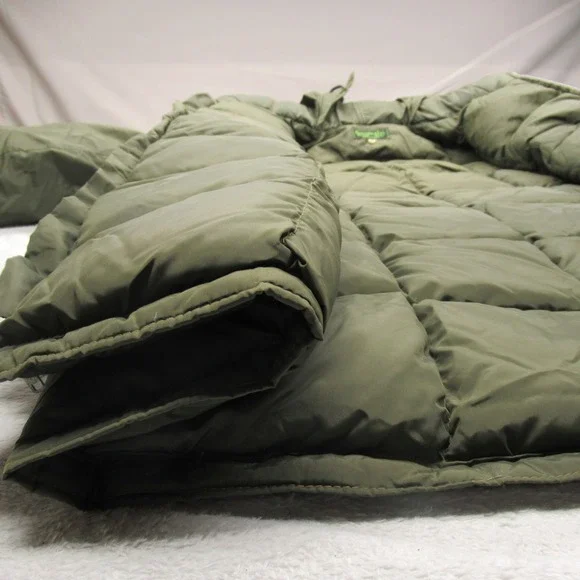 Abercrombie Fitch Down Jacket Men Large‎ Green Water Resist Puff VTG RARE 70 80s